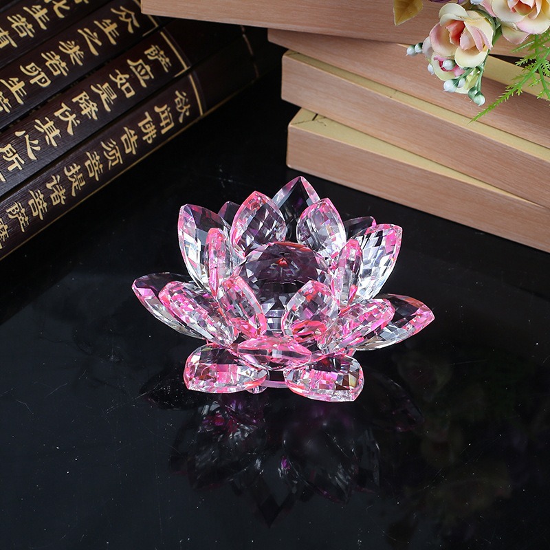 Crystal Lotus Flower Figurine  - Paper Weight Crystal ulasan dan harga