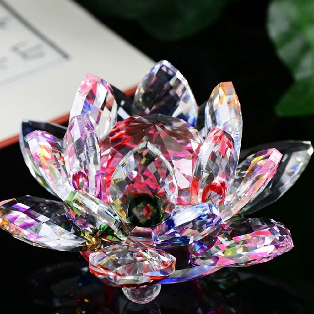 Crystal Lotus Flower Figurine  - Paper Weight Crystal ulasan dan harga