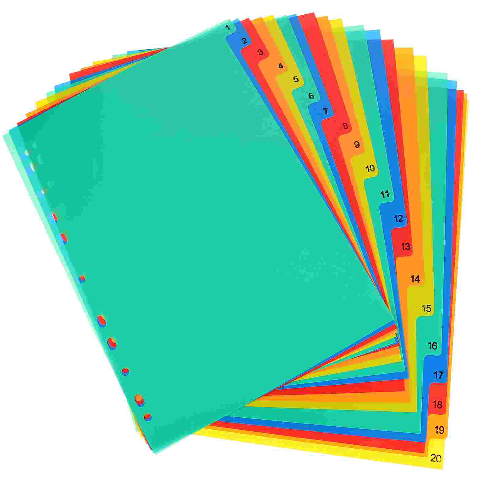 20 Pcs A4 Separated Loose Leaf - Tab Divider A4 ulasan dan harga