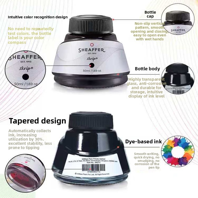 American SHEAFFER Color Dye In - Fountain Pen Bottled Ink ulasan dan harga