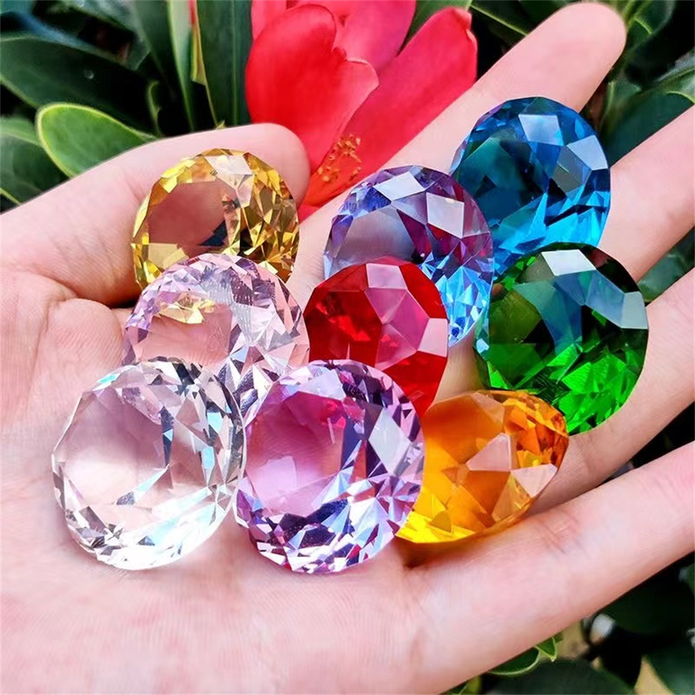 10 Colors Crystal Diamond Shap - Paper Weight Crystal ulasan dan harga