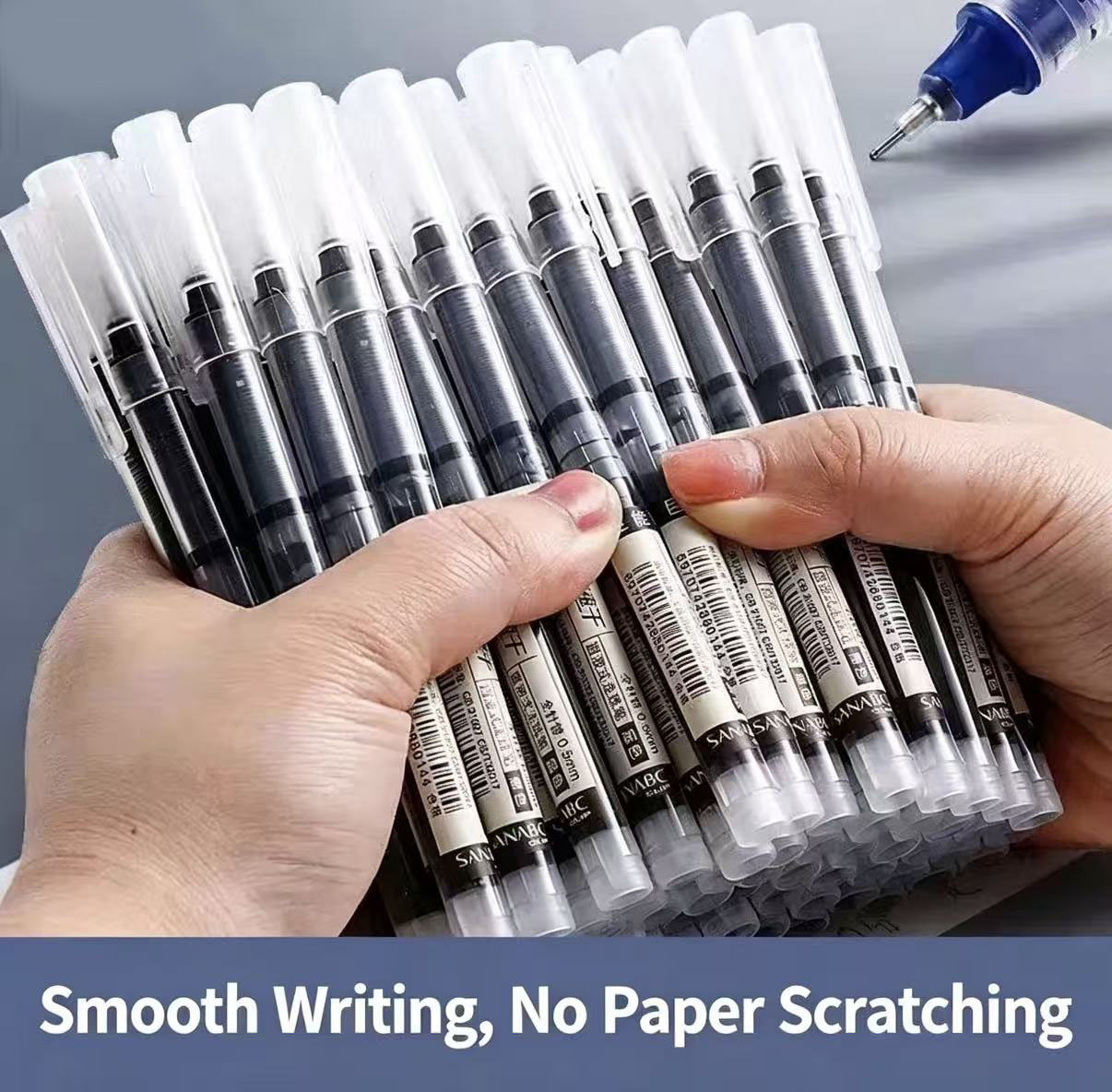 6 Pack Click Gel Pens 0.5mm Bl - Gel Refill Pack ulasan dan harga