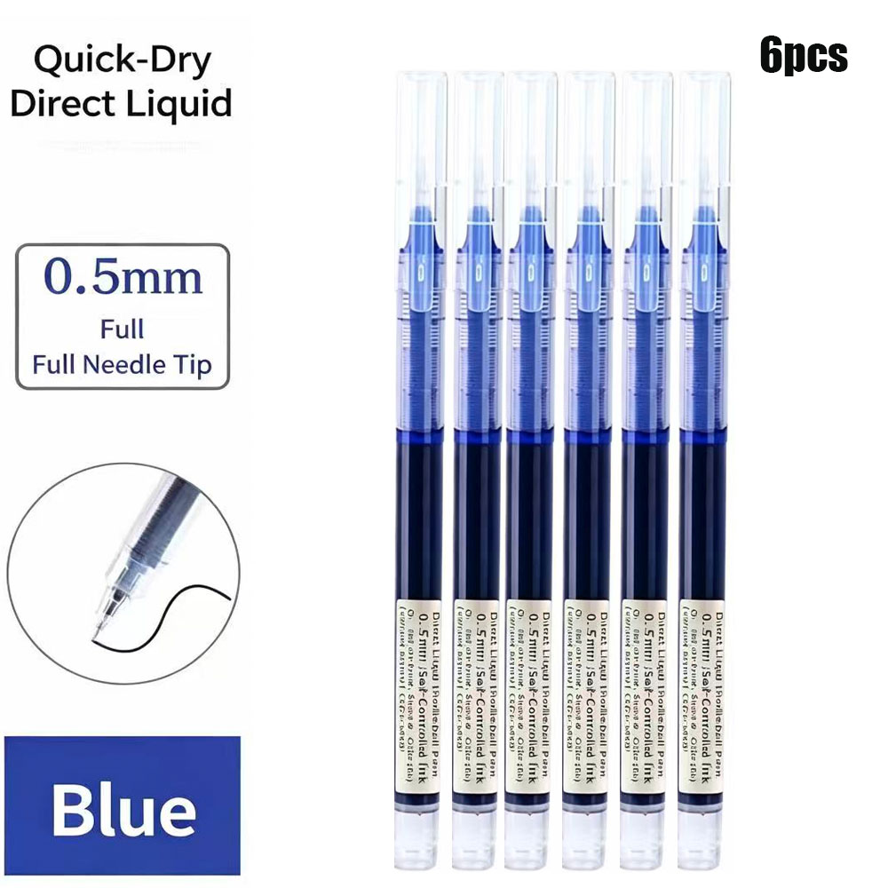 6 Pack Click Gel Pens 0.5mm Bl - Gel Refill Pack ulasan dan harga