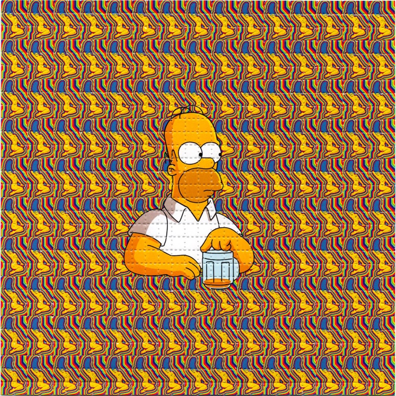 Naked Marge Psychedelic LSD/Ac - Ink Blotter Paper ulasan dan harga