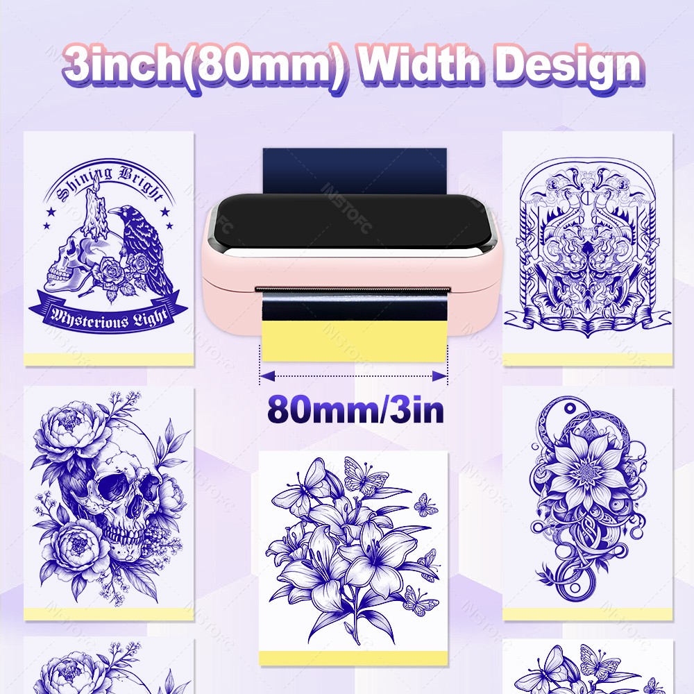 Mini Tattoo Stencil Printer AI - Ink Blotter Paper ulasan dan harga