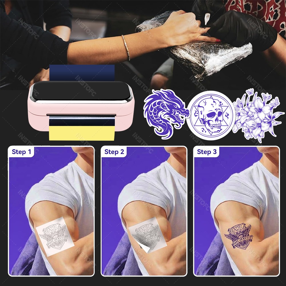 Mini Tattoo Stencil Printer AI - Ink Blotter Paper ulasan dan harga