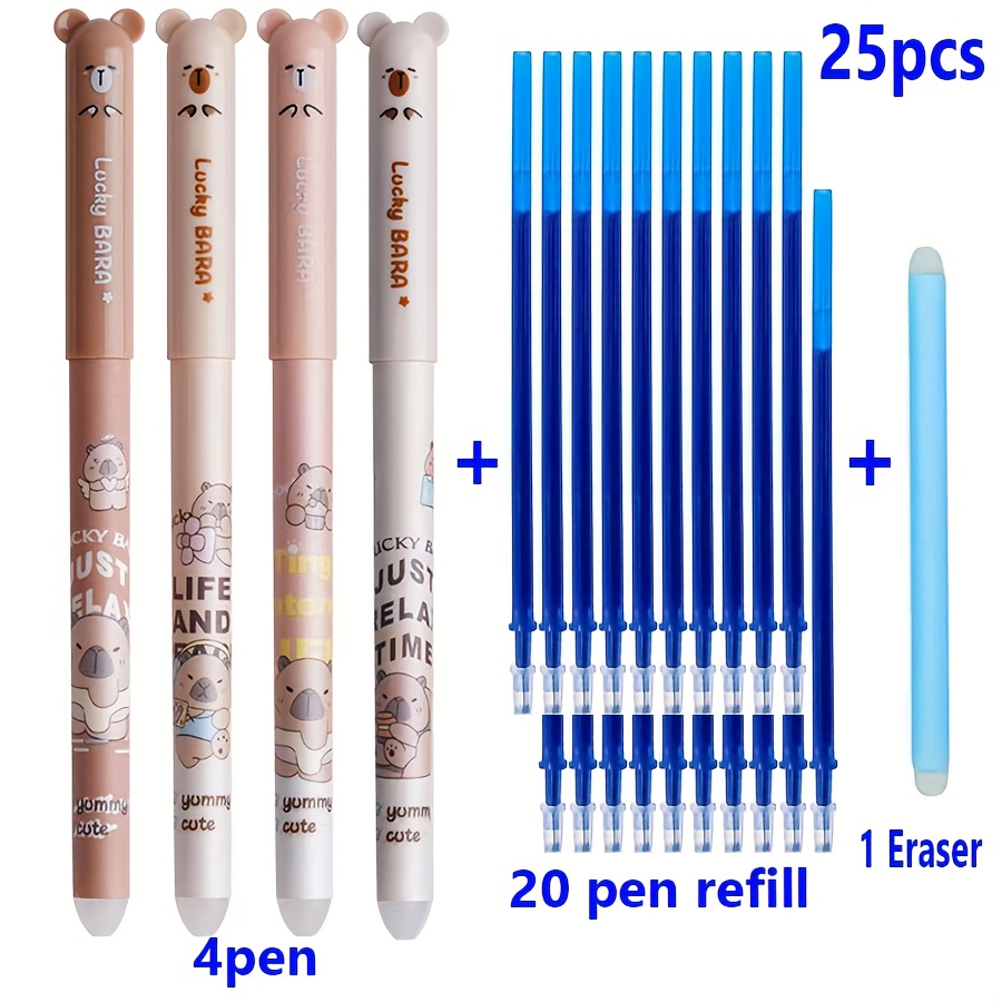 25pcs Erasable Gel Ink Pen Set - Correction Pen Fine ulasan dan harga