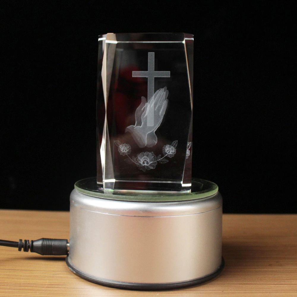 3D Laser Crystal Religious Cub - Paper Weight Crystal ulasan dan harga