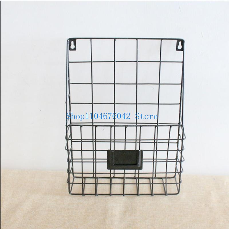 652F Mail Wire Basket Wall Mou - Magazine Holder Rack ulasan dan harga