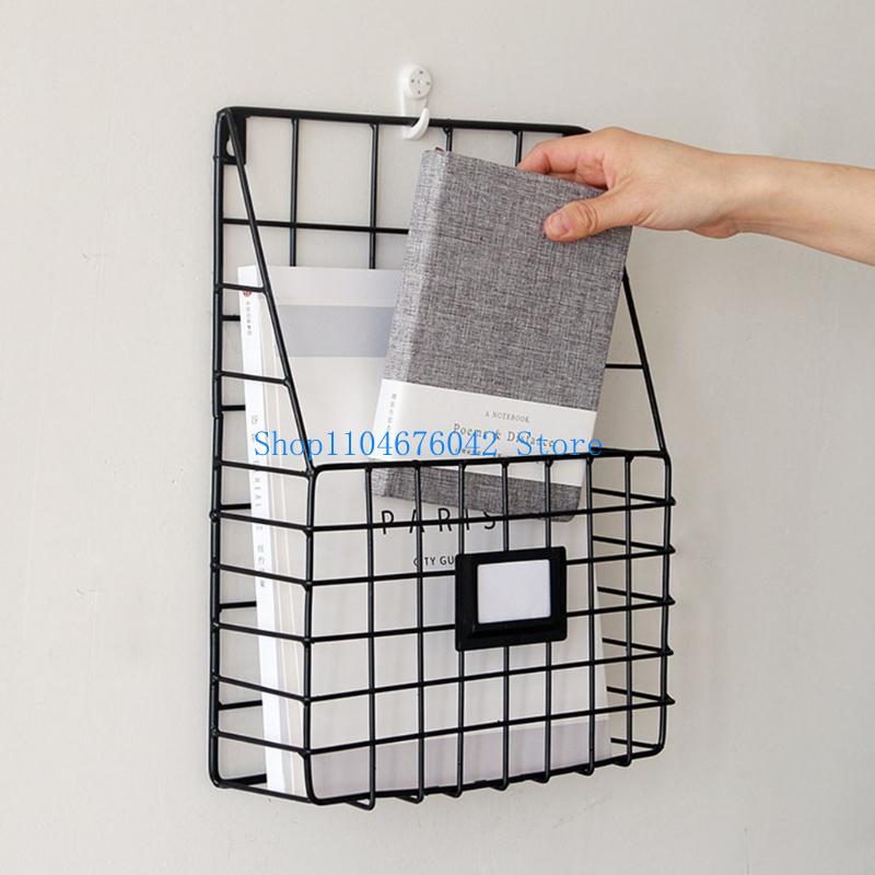 652F Mail Wire Basket Wall Mou - Magazine Holder Rack ulasan dan harga