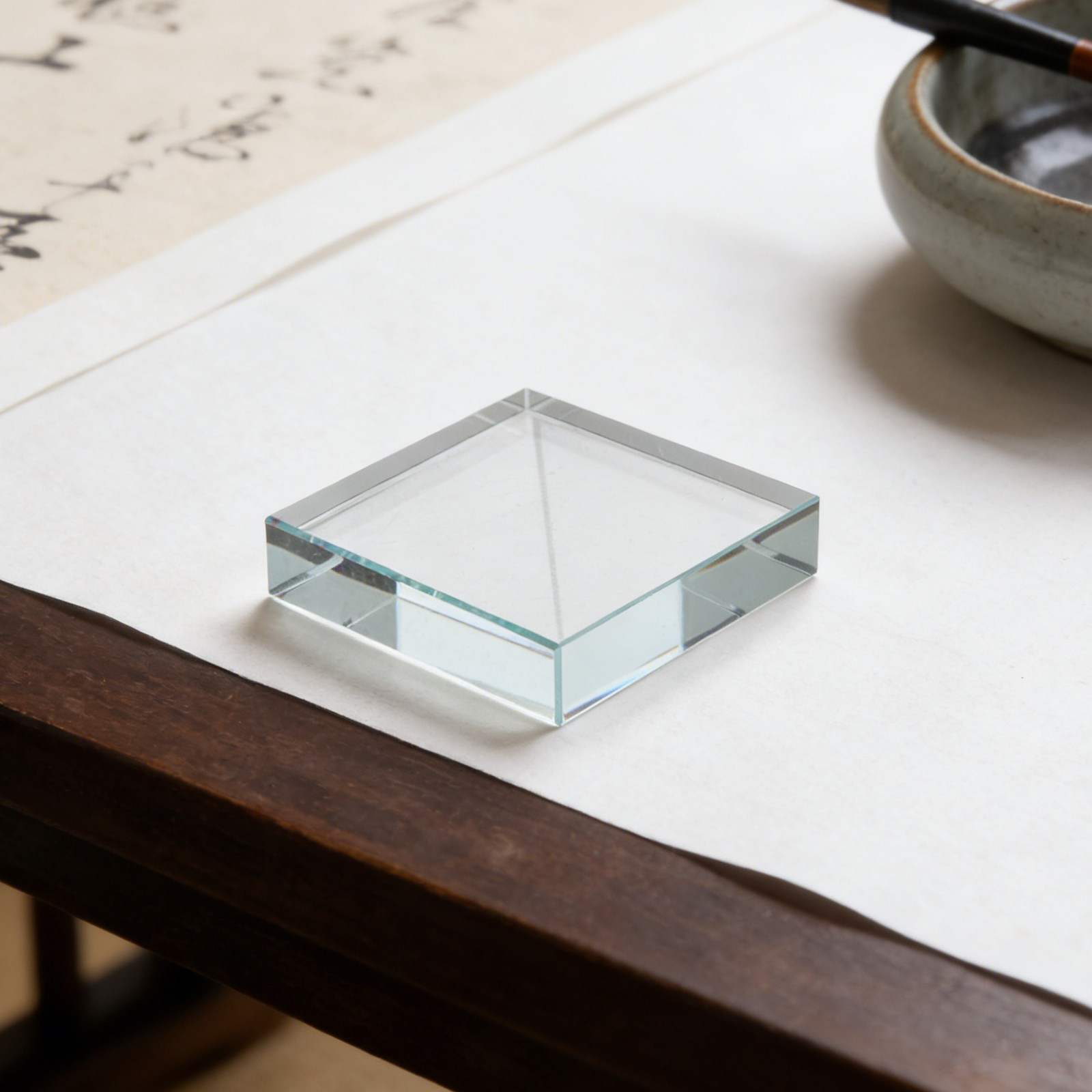 Transparent Square Paperweight - Paper Weight Crystal ulasan dan harga