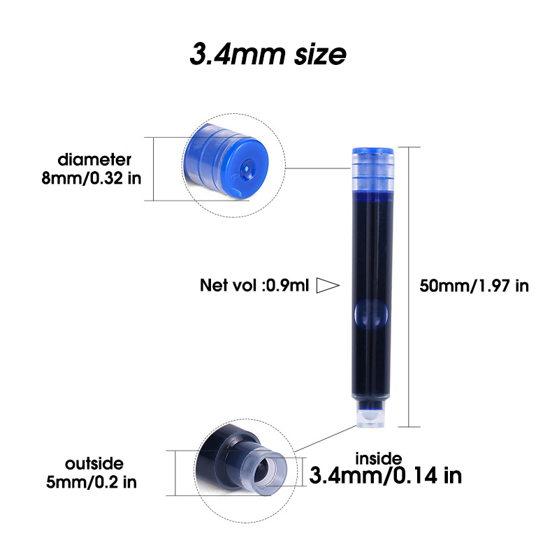 50pcs Fountain Pen Ink Cartrid - Fountain Pen Bottled Ink ulasan dan harga