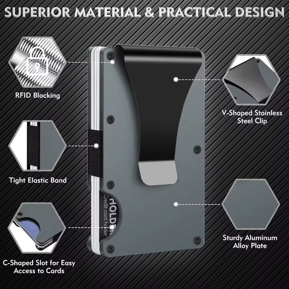 Aluminum Alloy Rfid Blocking C - Index Card Holder ulasan dan harga