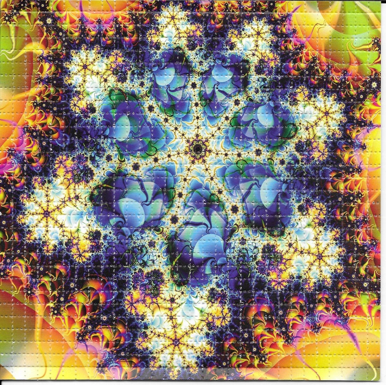 Fractal Psychedelic LSD Acid F - Ink Blotter Paper ulasan dan harga