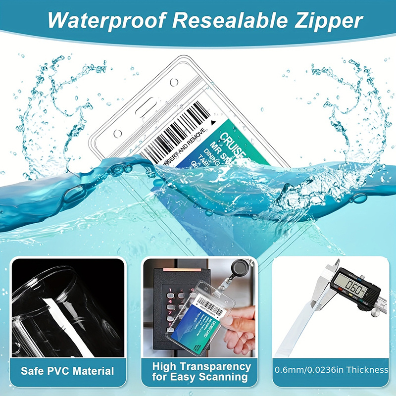 1-3Pcs Waterproof ID Badge Hol - Index Card Holder ulasan dan harga