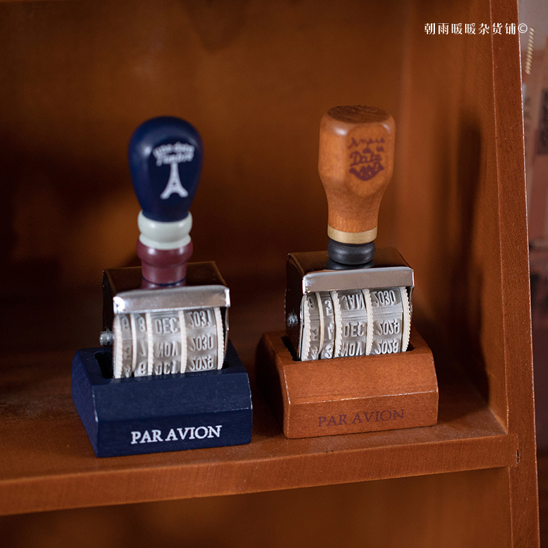 Chaoyu Retro Wooden Date Stamp - Rubber Date Stamp ulasan dan harga