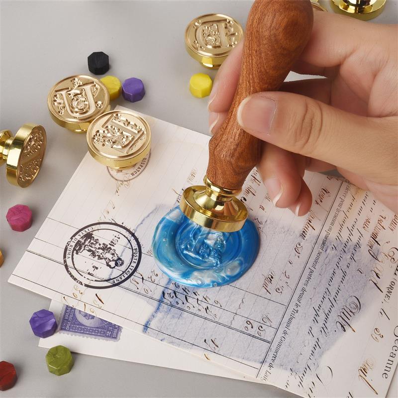 A-Z Vintage Sealed Wax Stamp H - Wax Seal Stamp Set ulasan dan harga