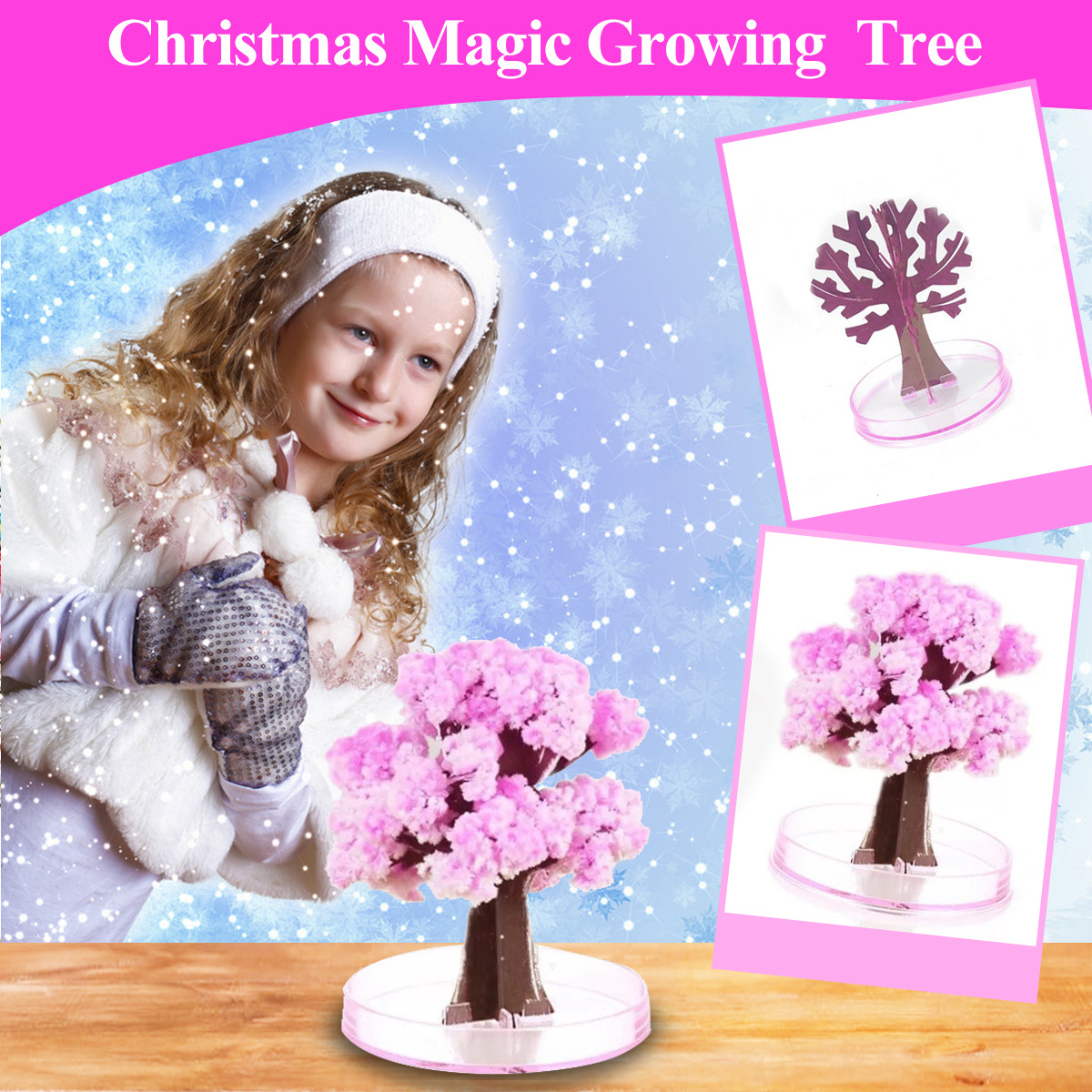 Mini Magic Sakura Miniature Tr - Paper Weight Crystal ulasan dan harga