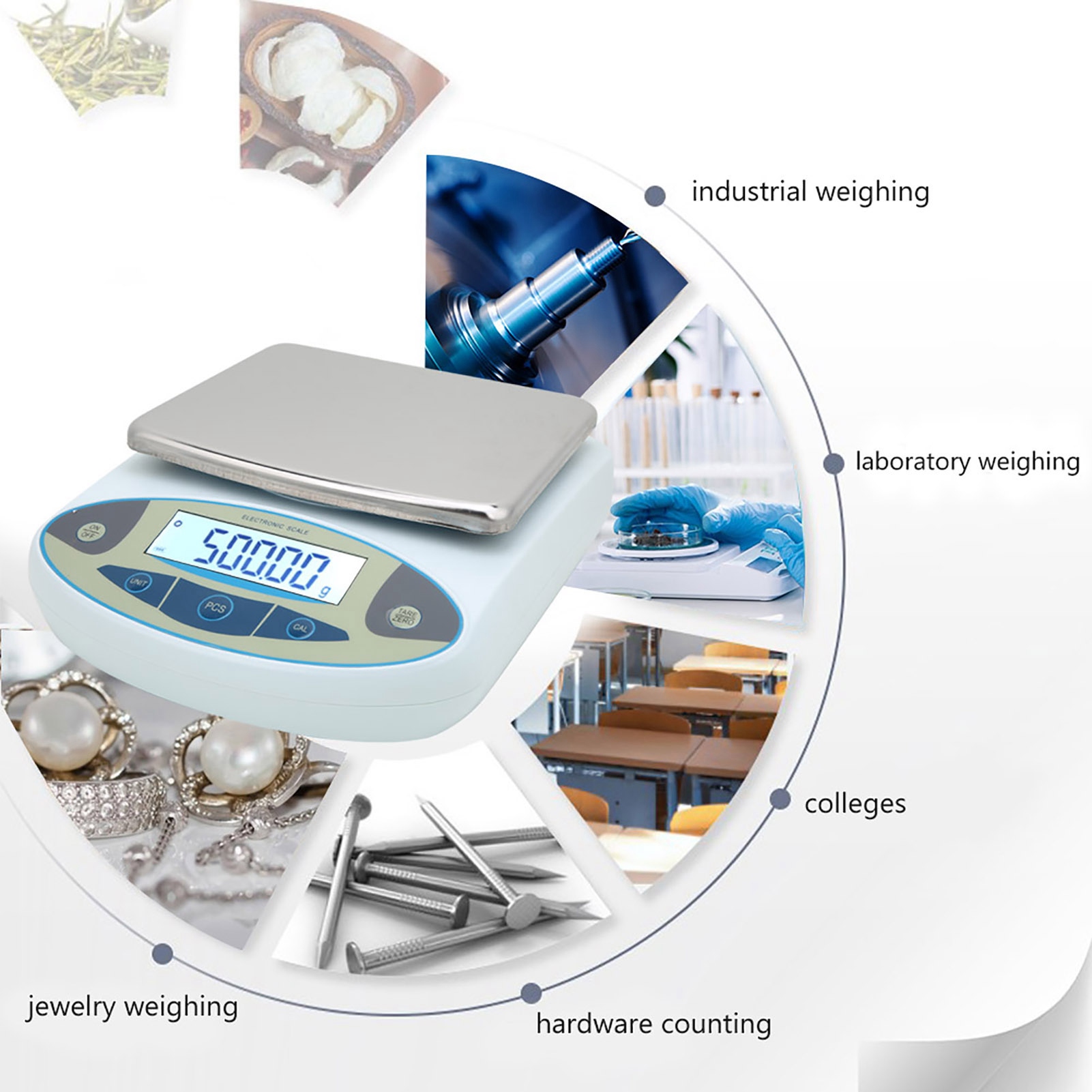 5000g 0.01g Digital Precision  - Tape Dispenser Weighted ulasan dan harga