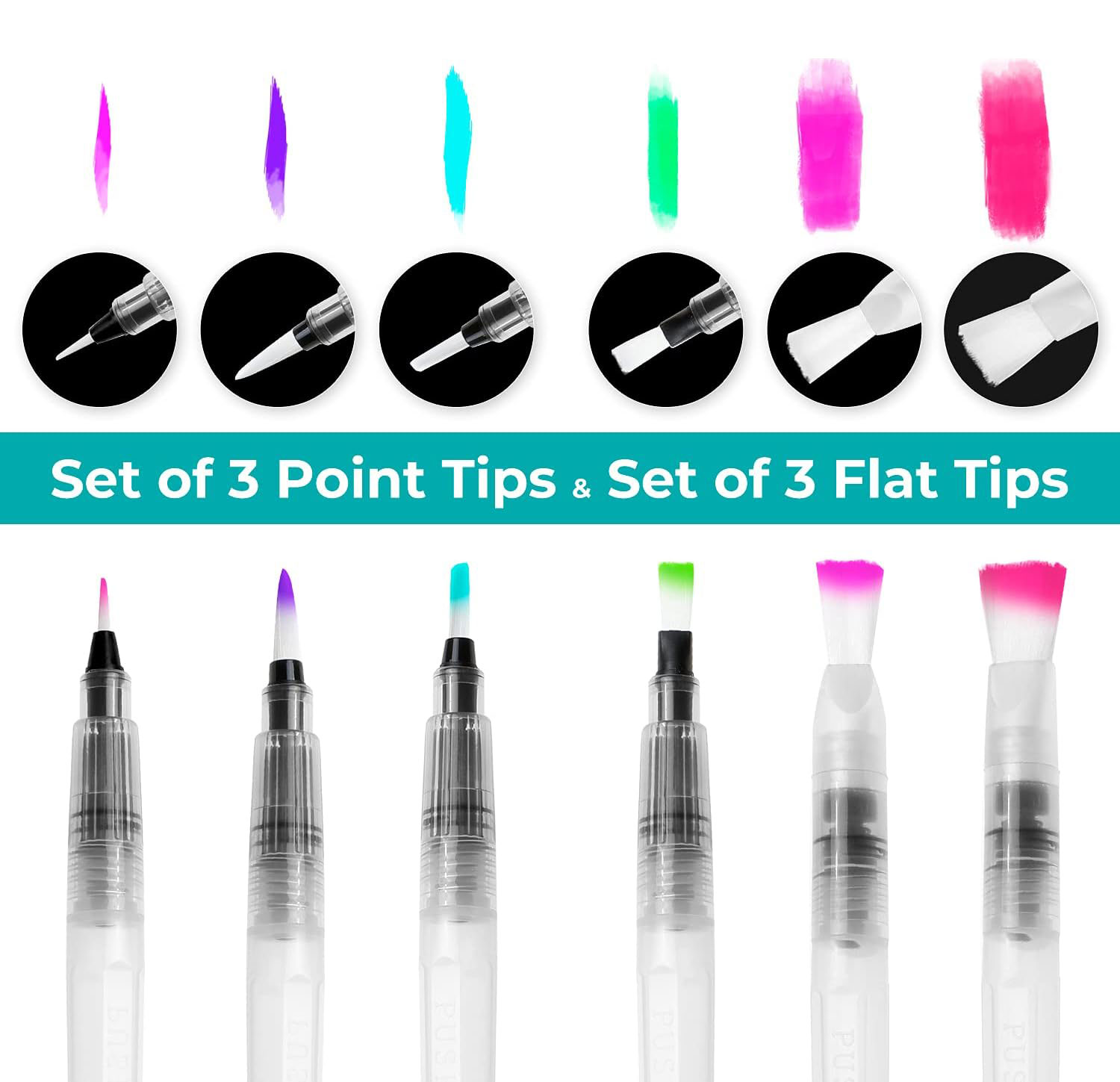 6/12/18pcs Water Color Brush P - Correction Pen Fine ulasan dan harga