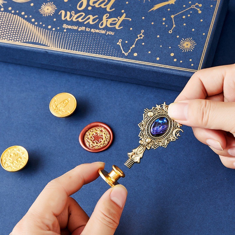 Starry Fire Lacquer Stamp Set  - Wax Seal Stamp Set ulasan dan harga